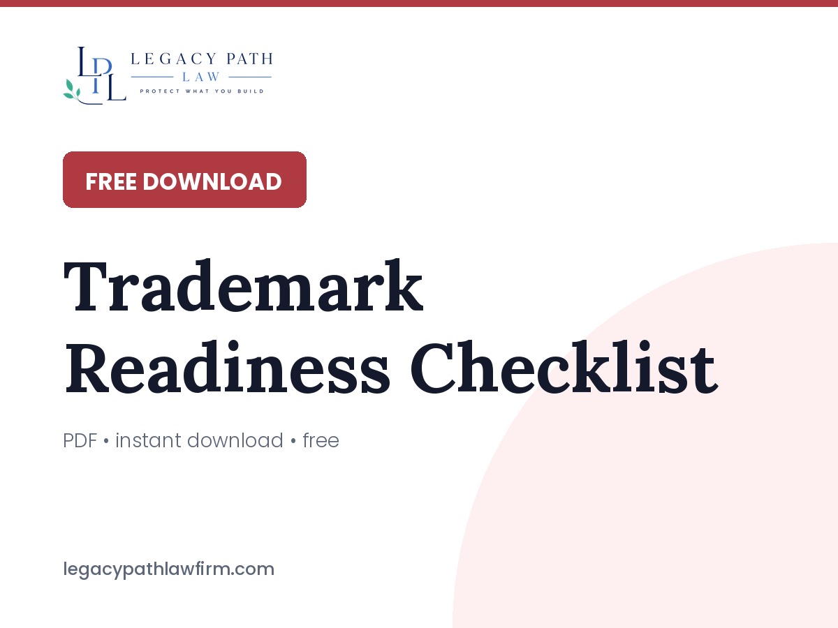 Trademark Readiness Checklist &mdash; PDF · instant download · free